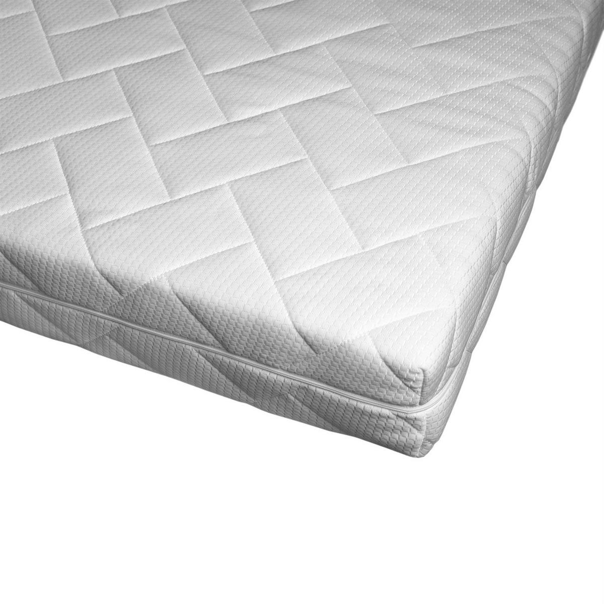 SCHAUMMATRATZE VELVO 200x200 - Weiß, Textil (200/200cm) - Lookway