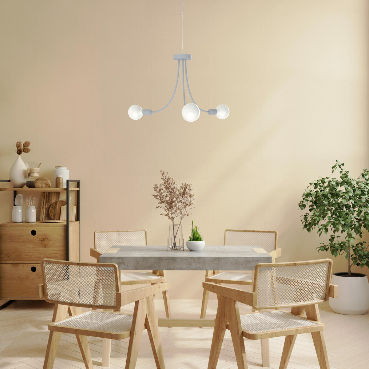 HÄNGELEUCHTE - Grau, Metall (60/60/40cm) - Lumicom