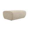 POUF Chenille Stoff Beige - Beige/Schwarz, Kunststoff/Textil (102/40/62cm) - Makamii