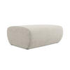 POUF Chenille Stoff Grau - Silberfarben/Schwarz, Kunststoff/Textil (102/40/62cm) - Makamii