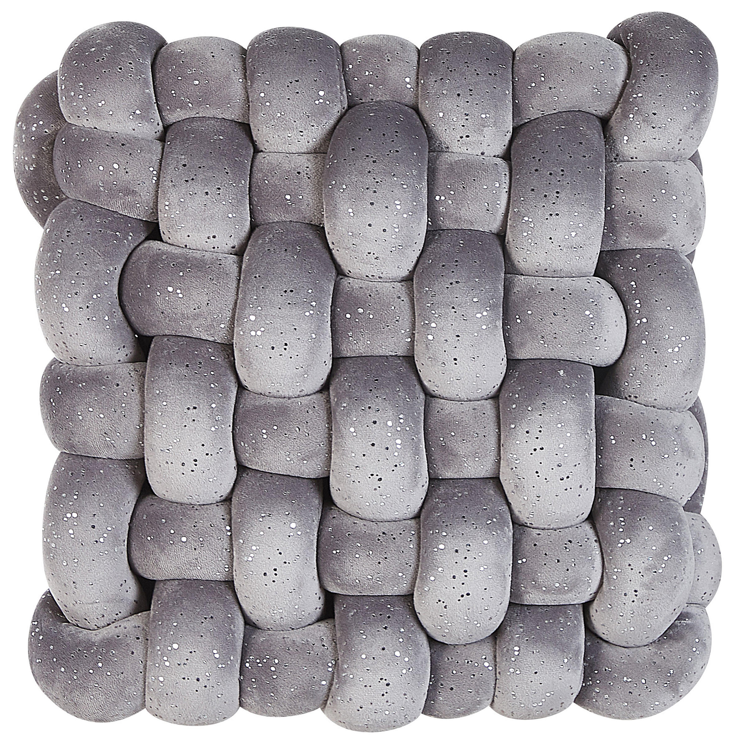 DEKOKISSEN Hellgrau 30/30 cm Sirali - Hellgrau, Textil (30/30cm) - Beliani