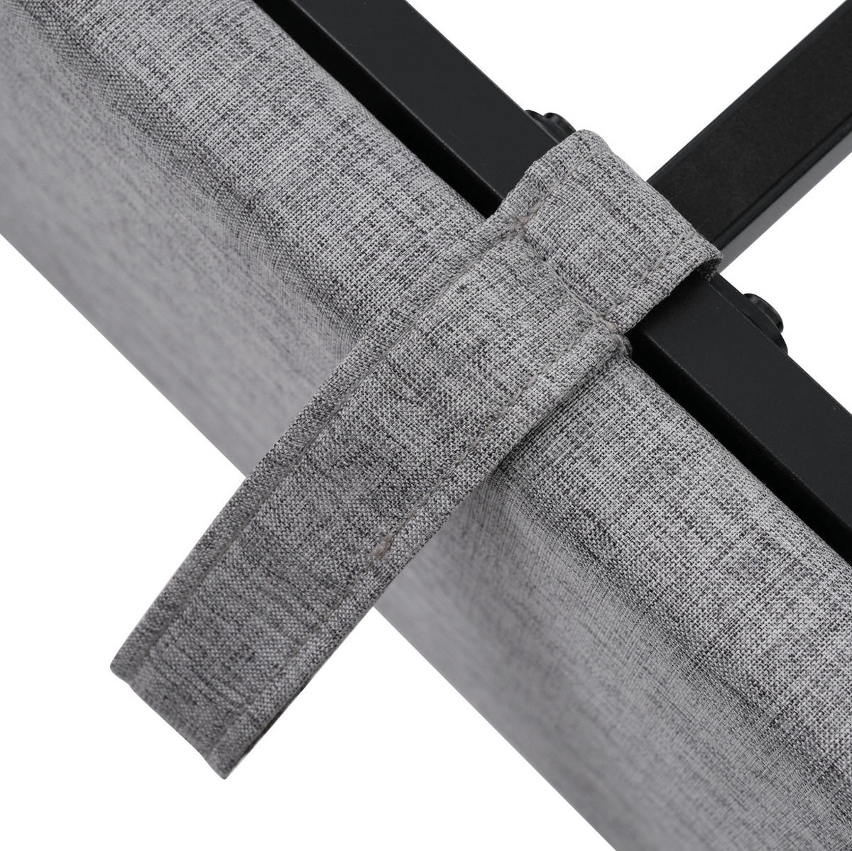 POLSTERBETT mit Matratze, LED und USB 140x200 cm Leinen Grau - Grau, Metall (140/200cm) - Meubliv