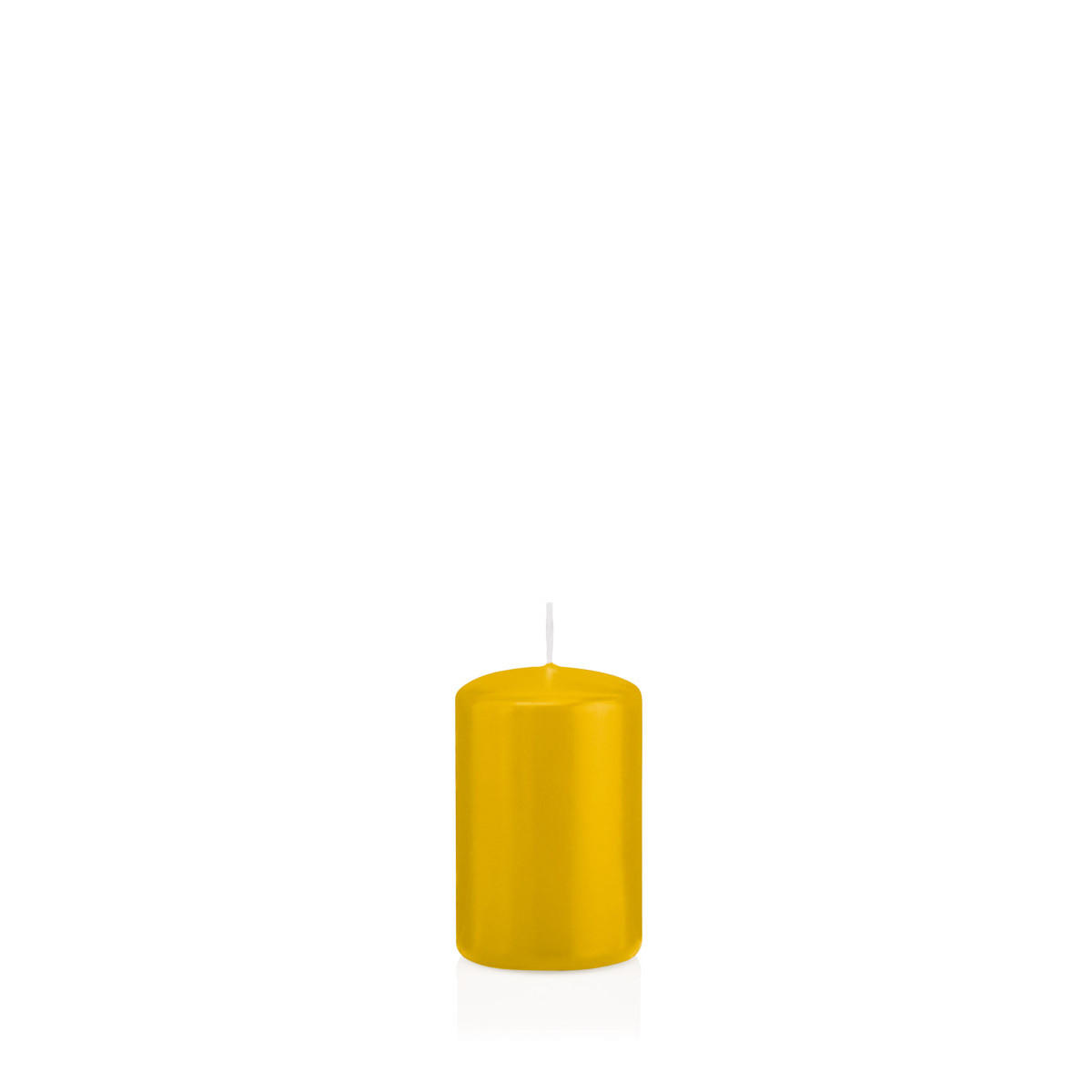 STUMPENKERZEN Dotter Gelb Ø 48 x 80 mm, 24 Stück - Gelb, Paraffin (5/8cm) - Wiedemann Kerzen