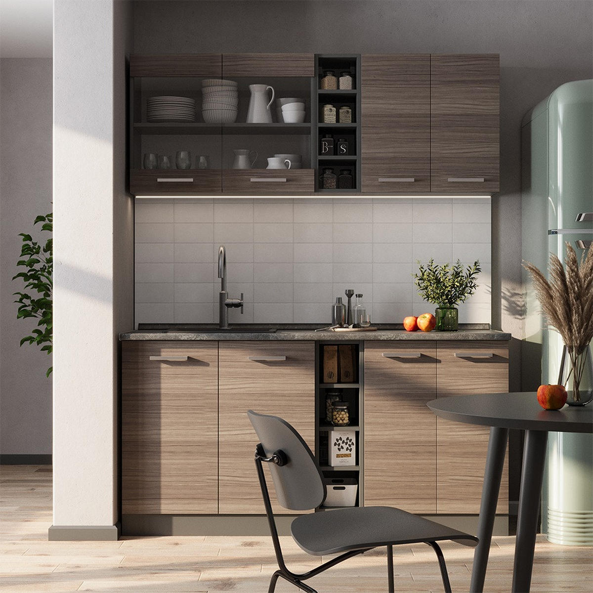 Anthrazit/Grau, Holzwerkstoff (160/81.6/60cm) - Vicco