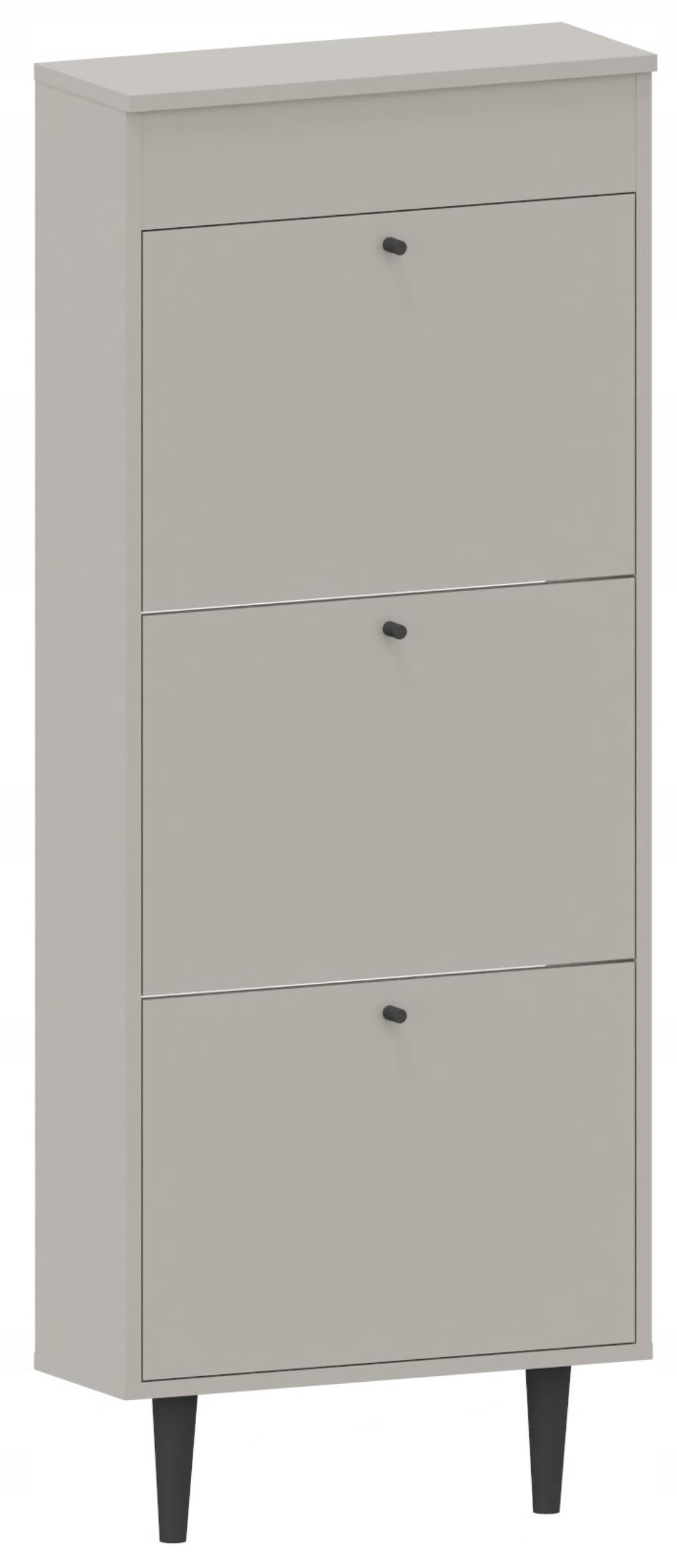 SCHUHSCHRANK Dotti 531 Kaschmir 55/21/141 cm Wandmontage - Kaschmir, Holzwerkstoff (55/141/21cm) - Matkam Möbel