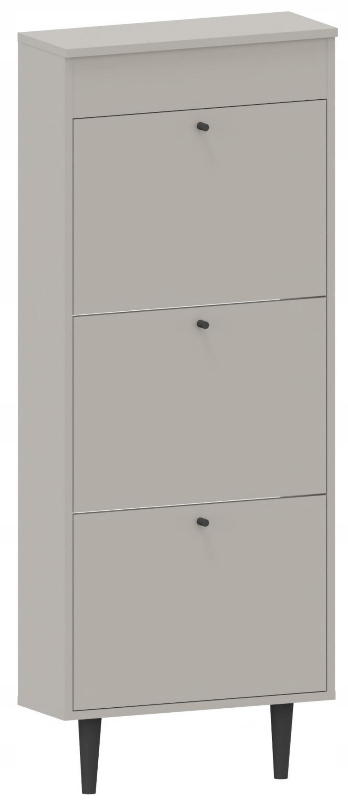 SCHUHSCHRANK Dotti 531 Kaschmir 55/21/141 cm Wandmontage - Kaschmir, Holzwerkstoff (55/141/21cm) - Matkam Möbel