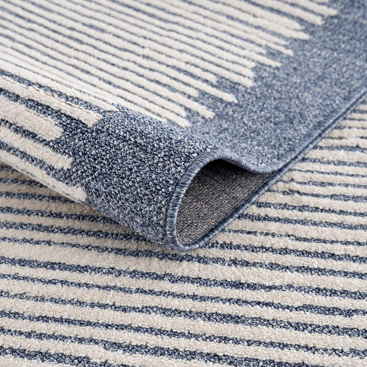 KURZFLOR-TEPPICH Art 2231 Blau 200x200 cm rund - Blau, Textil (200/200cm) - carpet city