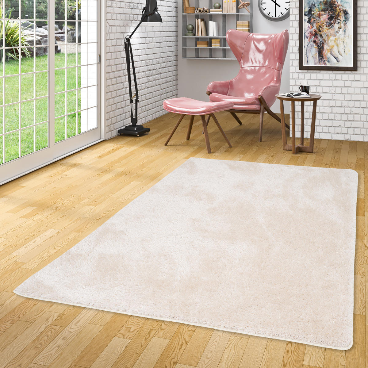 HOCHFLOR SHAGGY TEPPICH LUXUS FEELING MIX - Beige, Textil (100/300cm) - Snapstyle