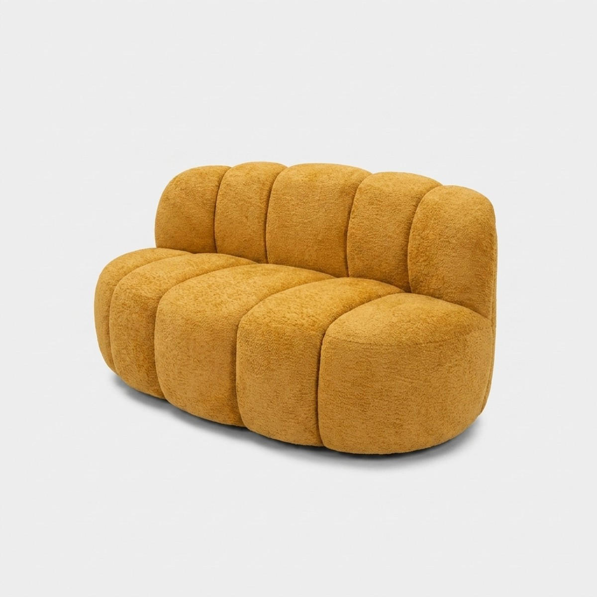 3-SITZER Sofa gepolstert Ball - Gelb - Gelb, Holzwerkstoff/Kunststoff (145/69/80cm) - Pasmara
