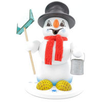 RAUCHFIGUR Schneemann Weiß Schneeschieber 19 cm - Multicolor, Holz (15/19/0.1cm)
