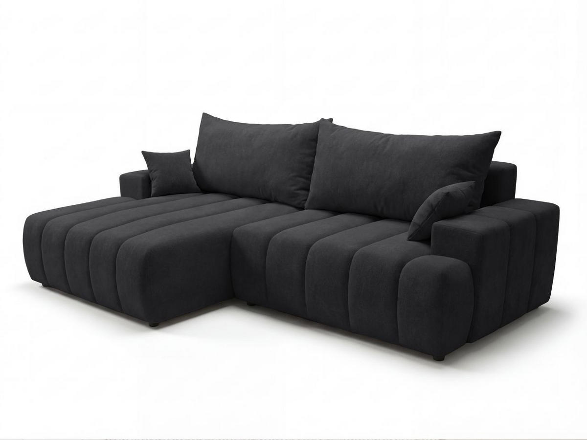 ECKSOFA Caleo Schwarz Links - Schwarz, Holz/Textil (270/170cm) - Graingold