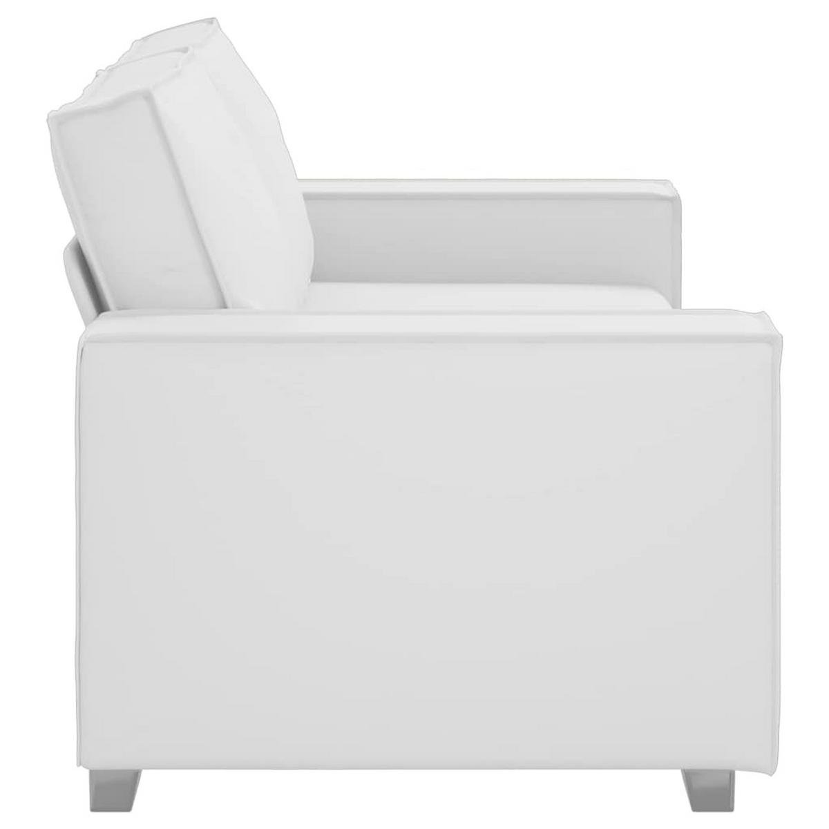 ZWEISITZER-SOFA Weiss 180 Cm Kunstleder - Weiß, Leder (78/84/180cm) - vidaXL