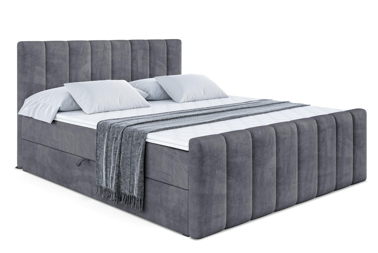 ALTDECOR AMERICKÁ postel OTTA-Z – 160 × 200 cm – H3 – tmavě šedá