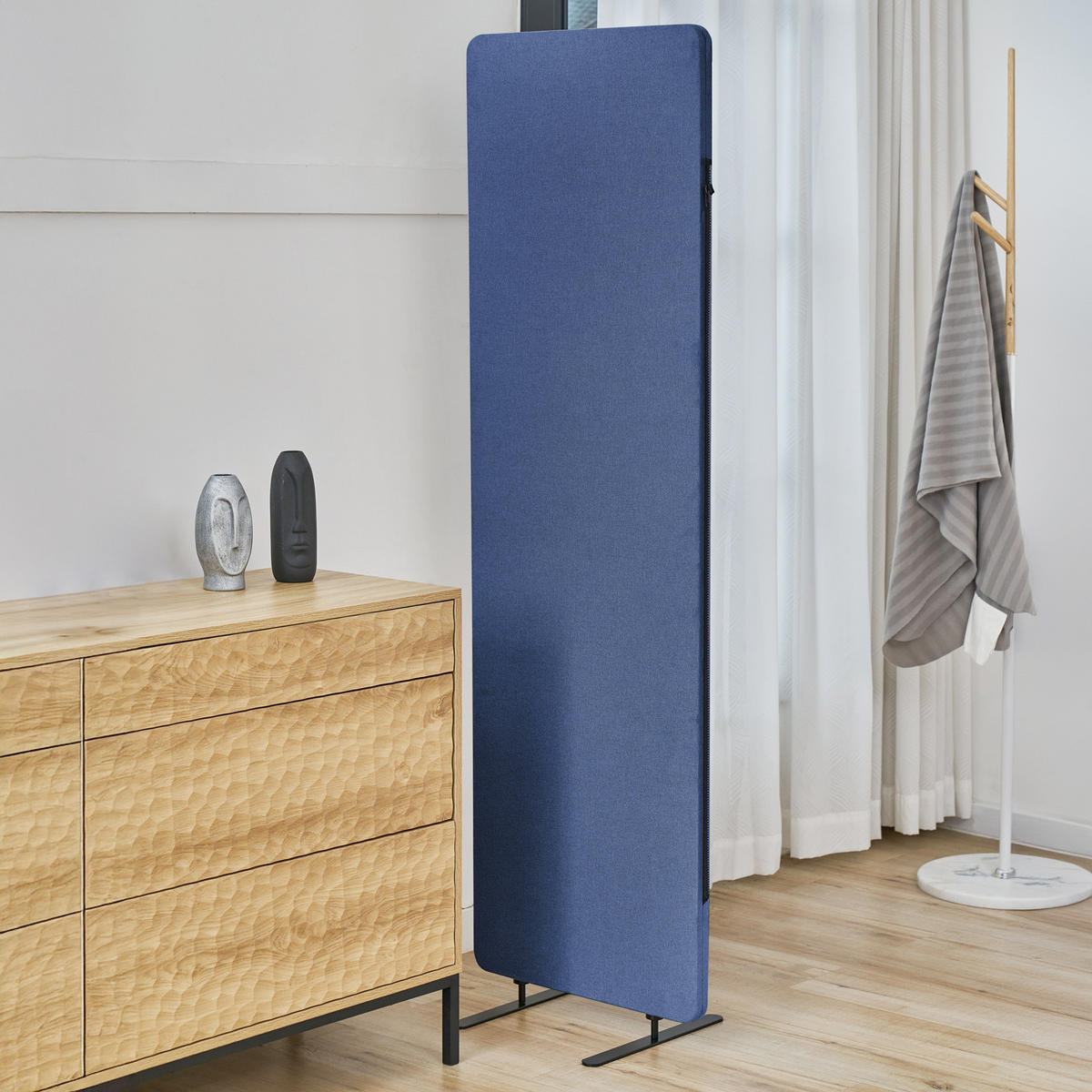 TRENNWAND OTIS Blau - Blau, Textil (50/167/35cm) - SVITA