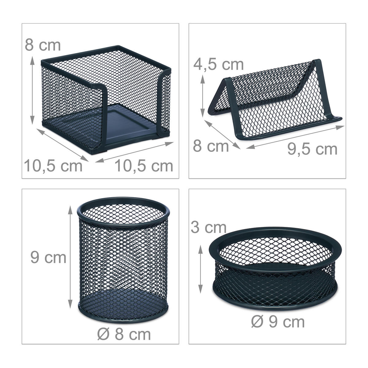Anthrazit, Metall (33.5/26.5/8.5cm) - Relaxdays