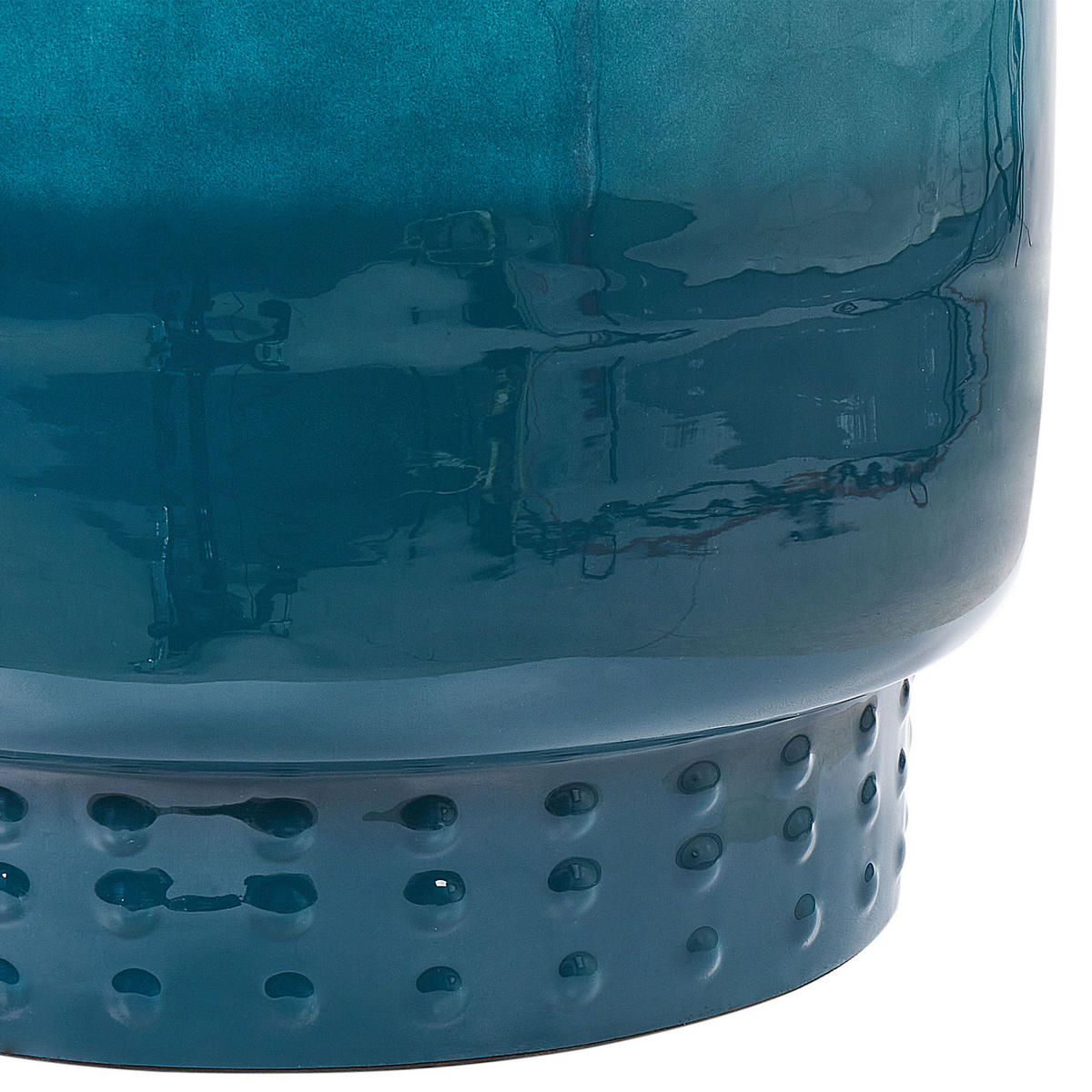 BEISTELLTISCH Metall blaugrün rund 41 cm Alabama - Blau, Metall (41/41/49cm) - Beliani
