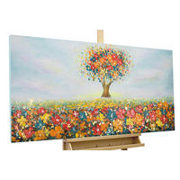 RUČNO SLIKANA AKRILNA SLIKA, 120/60 CM - višebojno, tekstil/drvo (120/60cm) - KUNSTLOFT