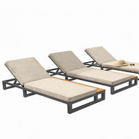 OUTDOOR-LIEGESTUHL Multifunktionales Sofabett Beige Rechte Seite 3-tlg - Beige, Metall (79.5/73/184cm) - ComfortXL