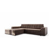 ECKSOFA Lusaka Mit Schlaffunktion - Braun, Holzwerkstoff/Textil (292/198cm) - Fun Möbel