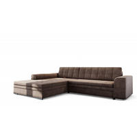 ECKSOFA Lusaka Mit Schlaffunktion - Braun, Holzwerkstoff/Textil (292/198cm) - Fun Möbel