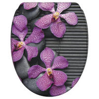 WC-SITZ mit Absenkautomatik & Top Fix Vanda - Violett, Holzwerkstoff (37.7/5.5/48cm) - Sanilo