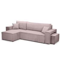 ECKSOFA Klara Braun - Braun, Textil (244/83/142cm)