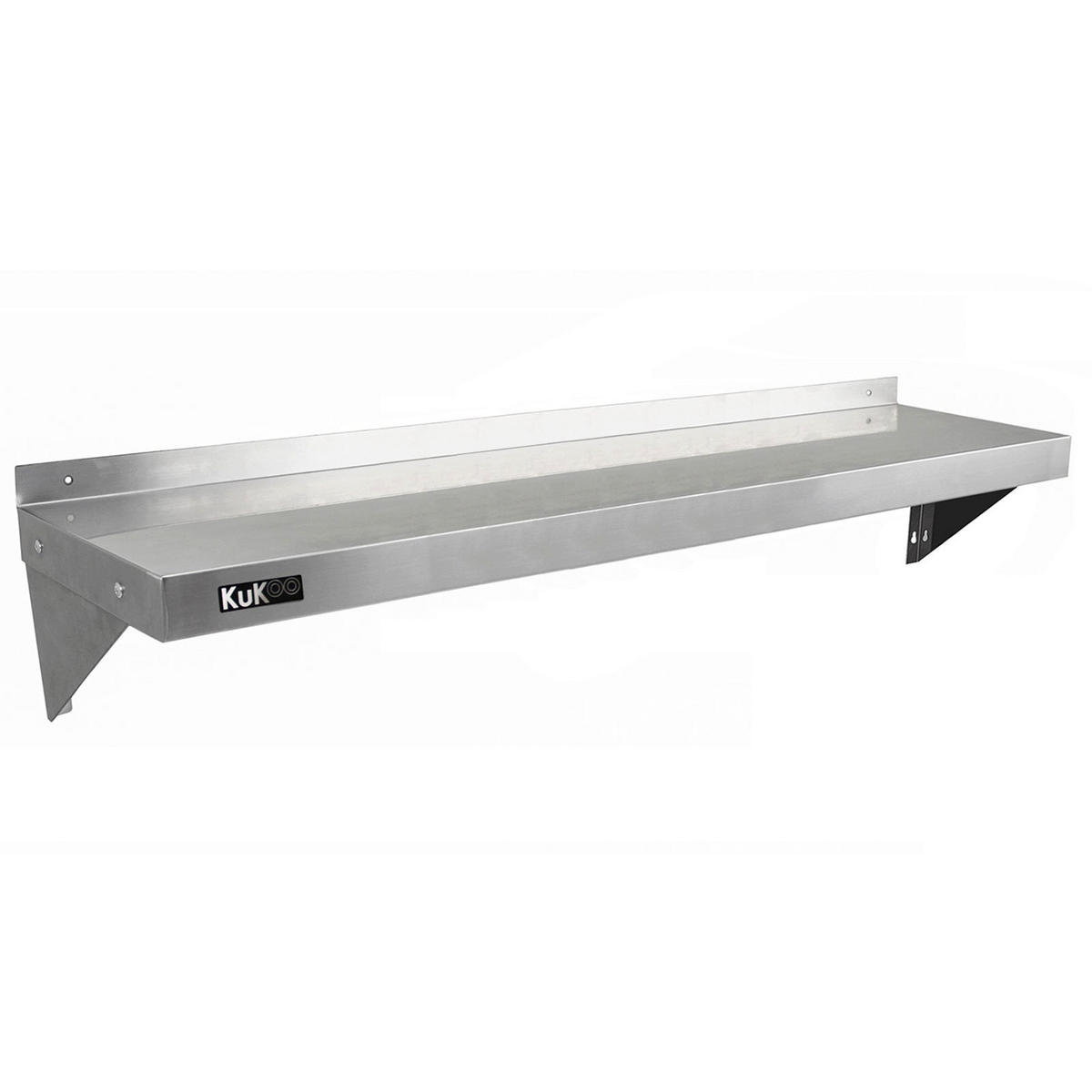 WANDREGAL 2 x 1400mm x 300mm - Silberfarben, Metall (140/23/30cm) - Kukoo