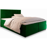 BOXBETT LENA 160x200 cm mit Matratze und Topper - Grün - Grün, Holz (160/200cm) - MASSENO