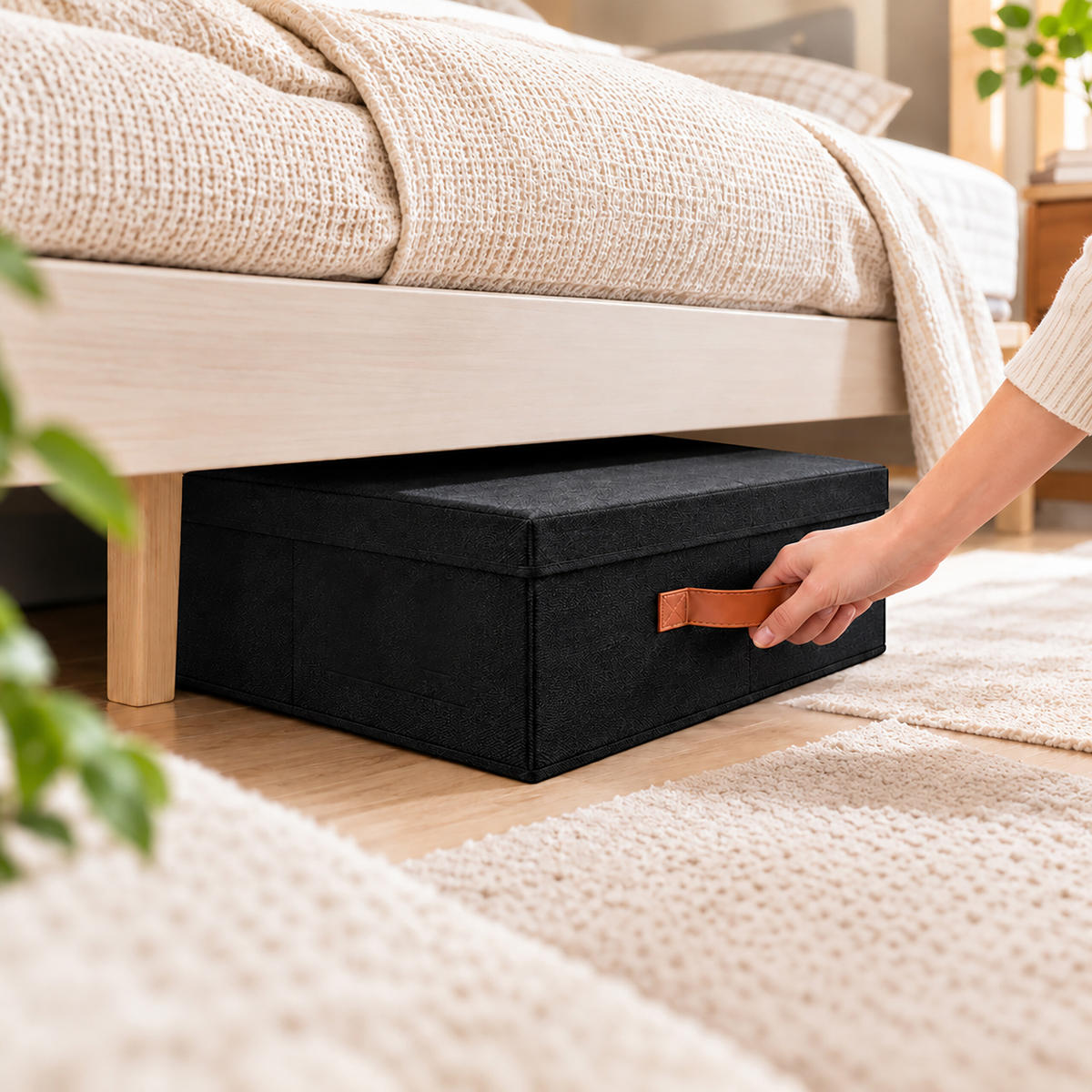 AUFBEWAHRUNGSBOX Schwarz für Weihnachtskugeln 96 Fächer - Schwarz, Wellpappe/Kunststoff (66.5/26/33cm) - Relaxdays