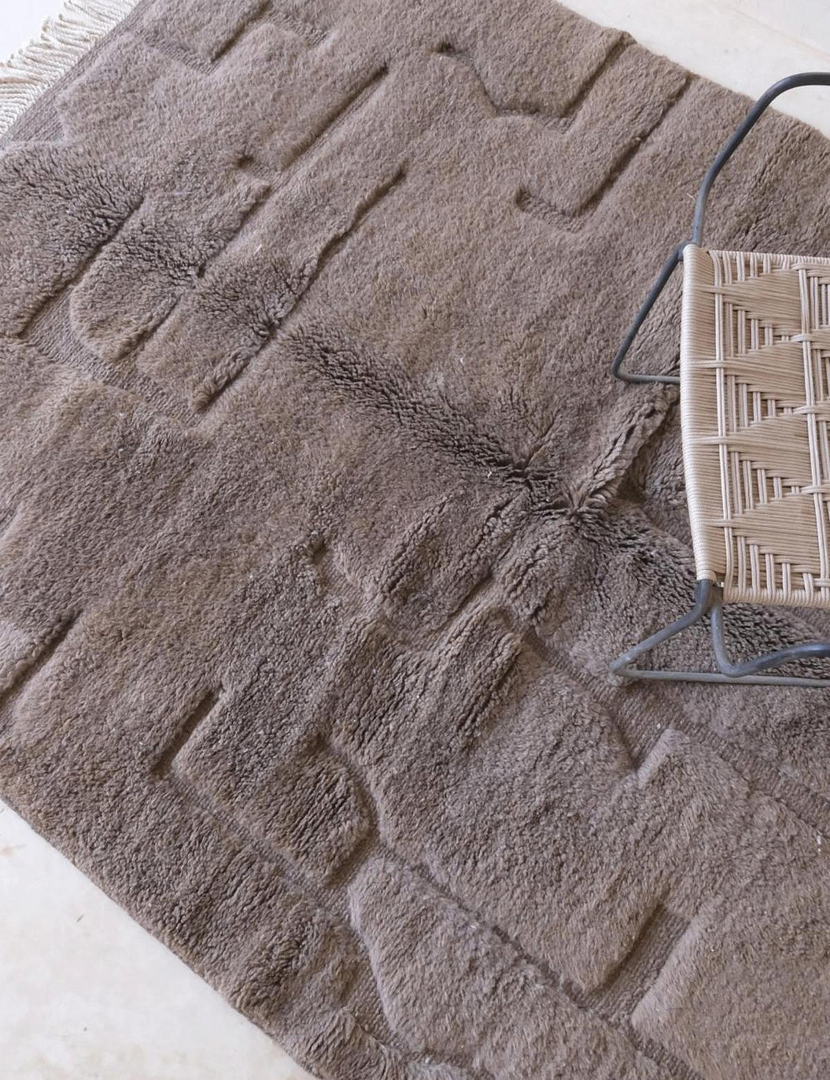 BERBERTEPPICH aus Marokko aus reiner Wolle 200x 300 cm - Braun, Naturmaterialien (200/300cm) - AFK Living