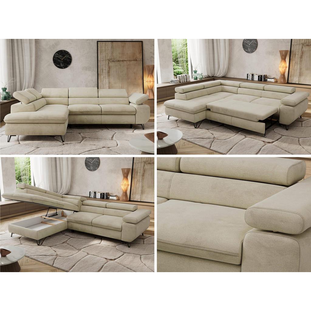 Thumbnail - MKS Ecksofa, Beige, Textil, 3-Sitzer, L-Form, 273x208 cm, Oeko-Tex®, Wohnzimmer, Sofas & Couches, Wohnlandschaften, Ecks...