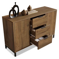 KOMMODE 120/40/76 cm aus Spanplatte mit höhenverstellbarem Fachboden Dunkle Eiche - Nussbaumfarben, Holzwerkstoff (120/76/40cm) - Modenvie