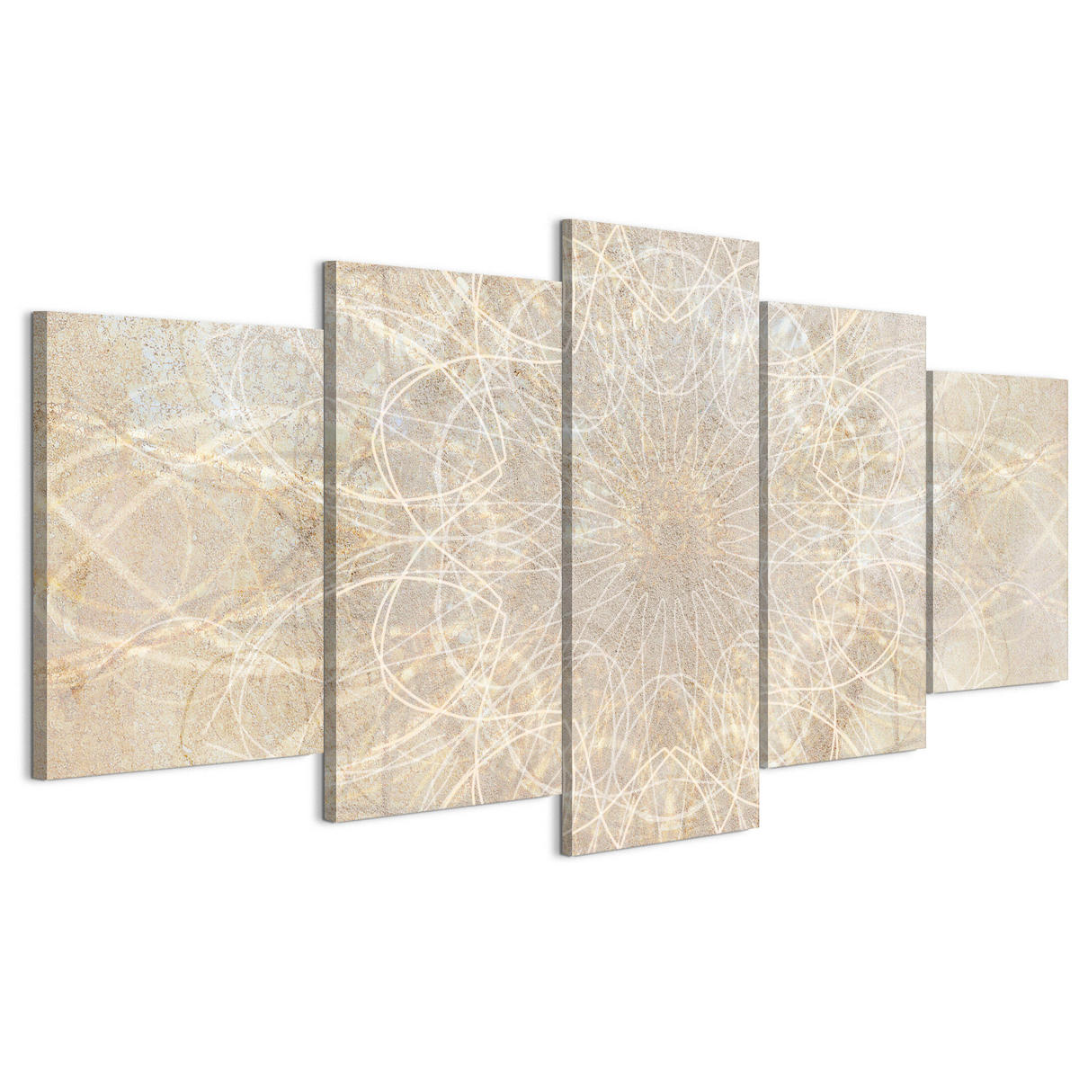 LEINWANDBILD Boho 5-tlg. 150x75 cm - Multicolor, Holz (150/75cm) - LUMASOUL