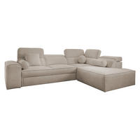 ECKSCHLAFSOFA Vito VII, Seite: Rechts - Hellbraun, Holz/Textil (276/214cm) - MIRJAN24
