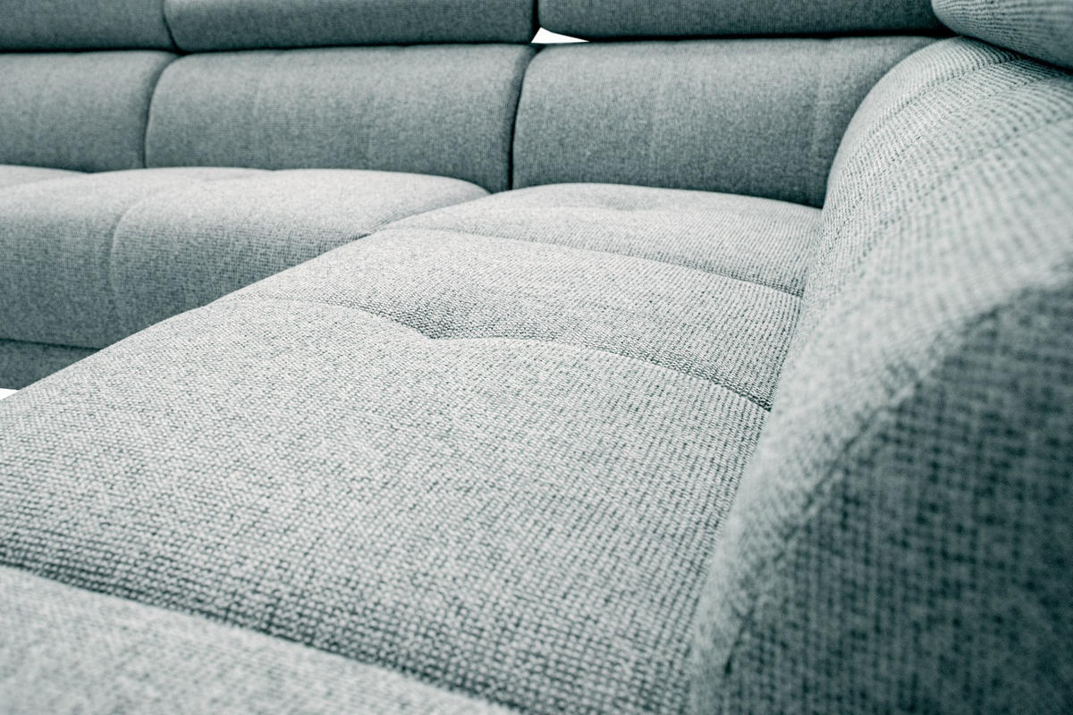 ECKSOFA FIERO 5-Sitzer mit 1 Relaxfunktion, mintgrün - Mintgrün, Holzwerkstoff/Textil (290/228cm) - Courtois Laville