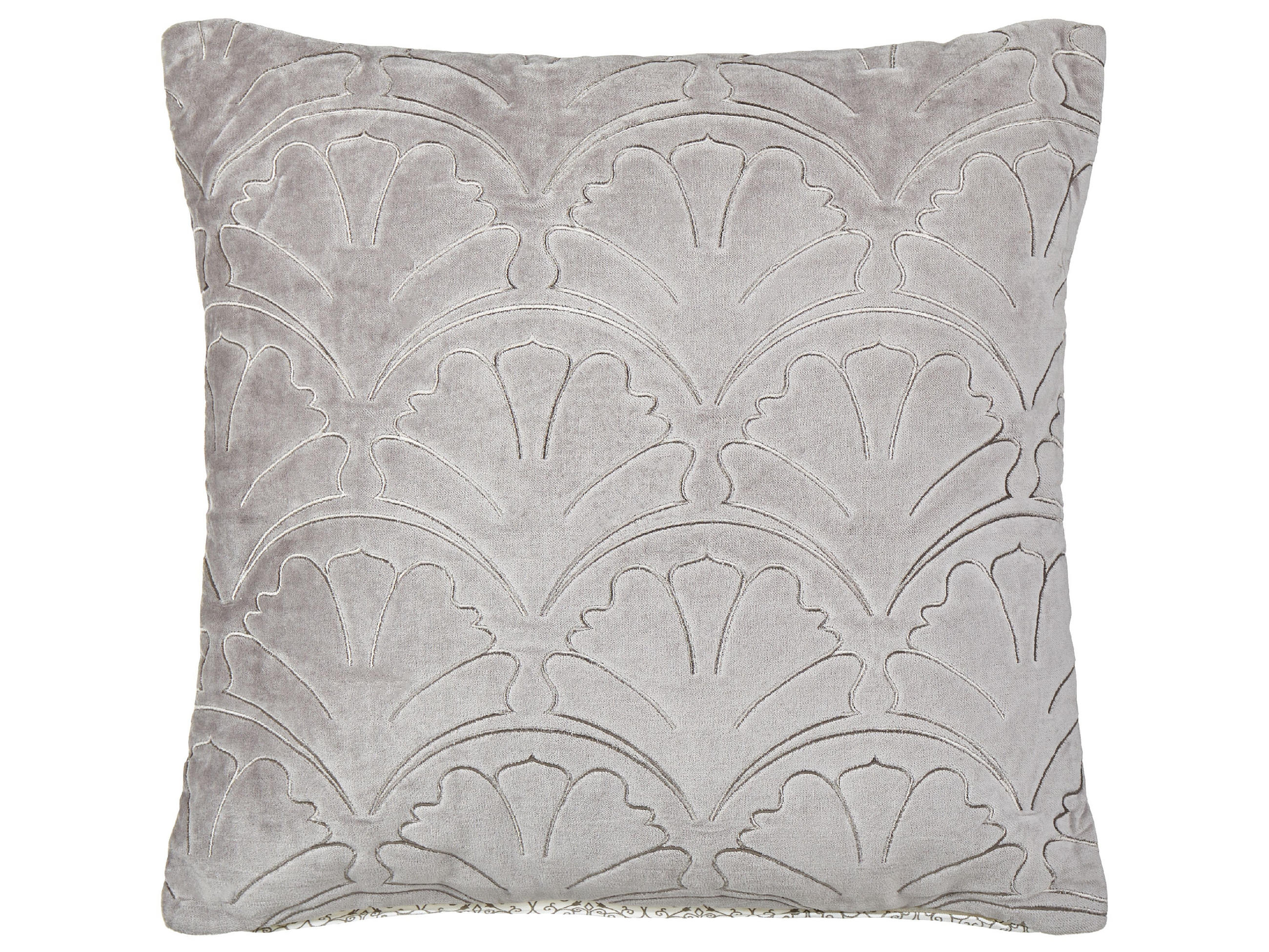 DEKOKISSEN Grau 45/45 cm Gloriosa - Grau, Textil (45/45/6cm) - Beliani