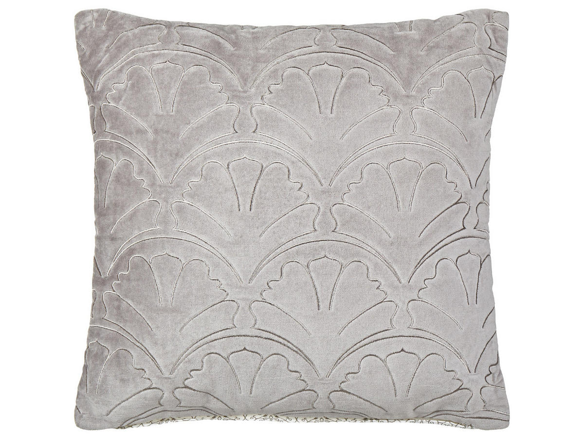 DEKOKISSEN Grau 45/45 cm Gloriosa - Grau, Textil (45/45/6cm) - Beliani