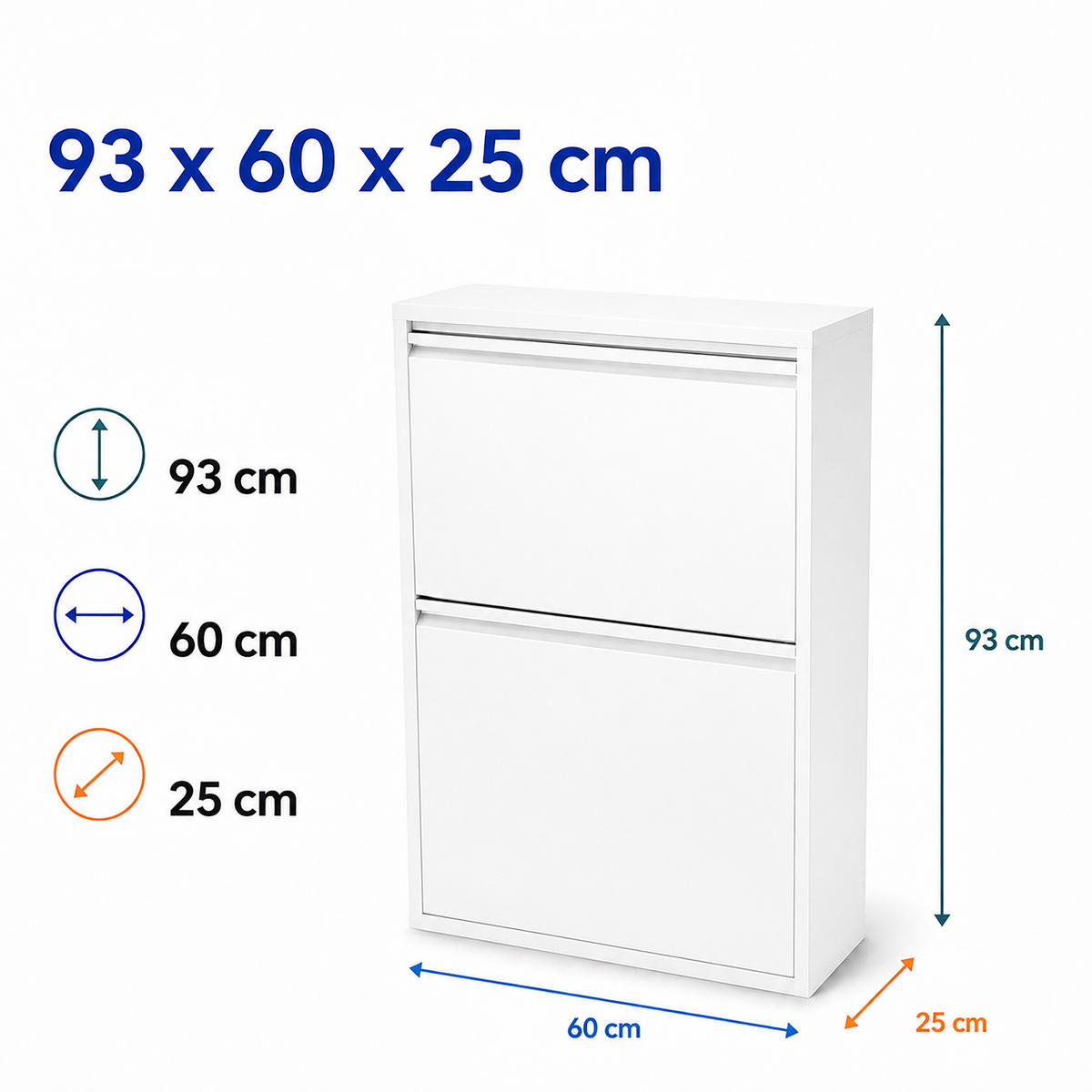 MÜLLEIMER Weiß 4-Fächer Metall 4x18 l - Weiß, Kunststoff/Metall (60/93/25cm) - Relaxdays