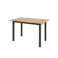 ESSTISCH ENZO P Ausziehbar 125 - 165 / 80 x 77 cm - Goldfarben/Schwarz, Holz (125/80/77cm) - MASSENO