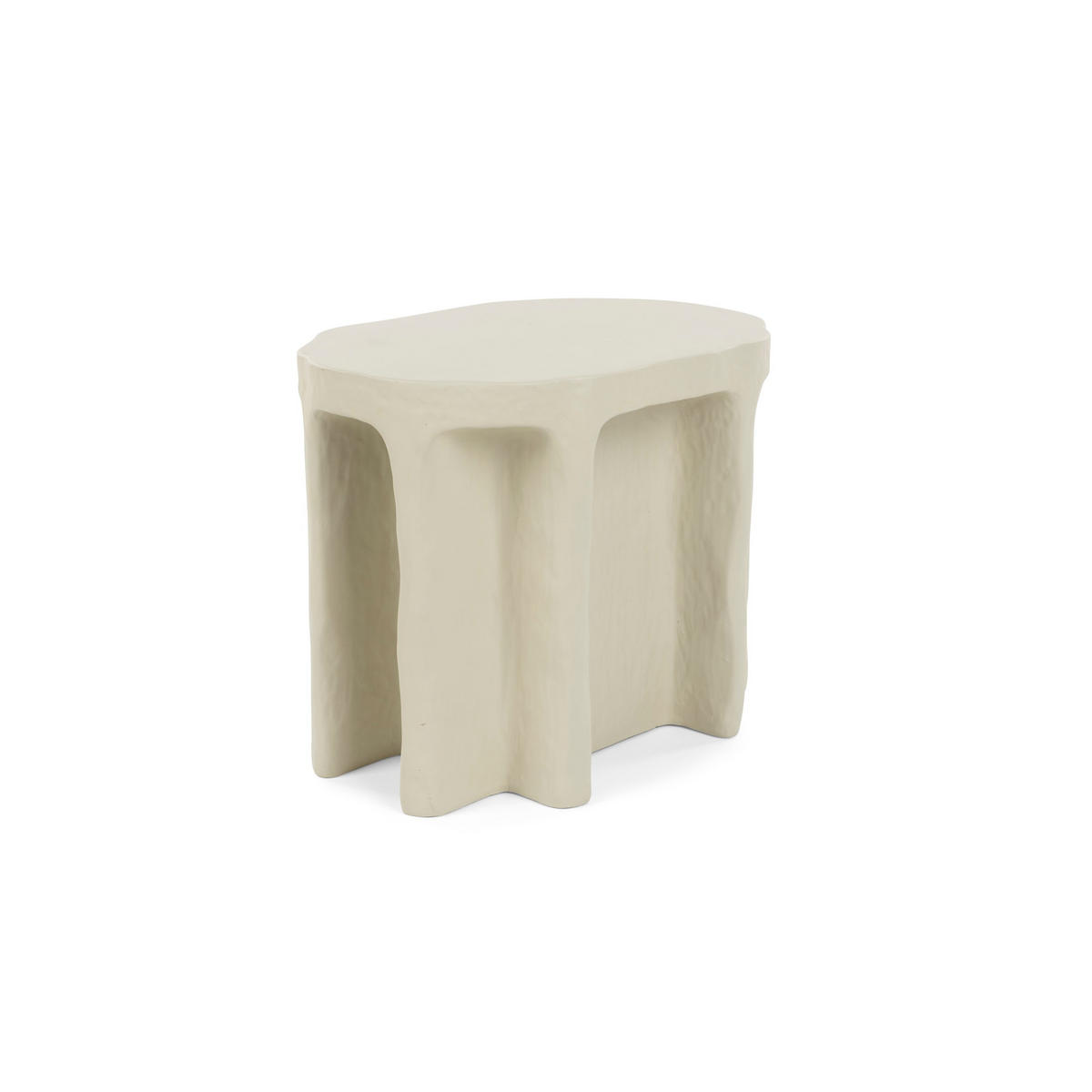 BEISTELLTISCH Born To Be Alive Ovaal 60x45 cm Beige - Beige, Naturmaterialien (60/45/40cm) - Bold Moneky