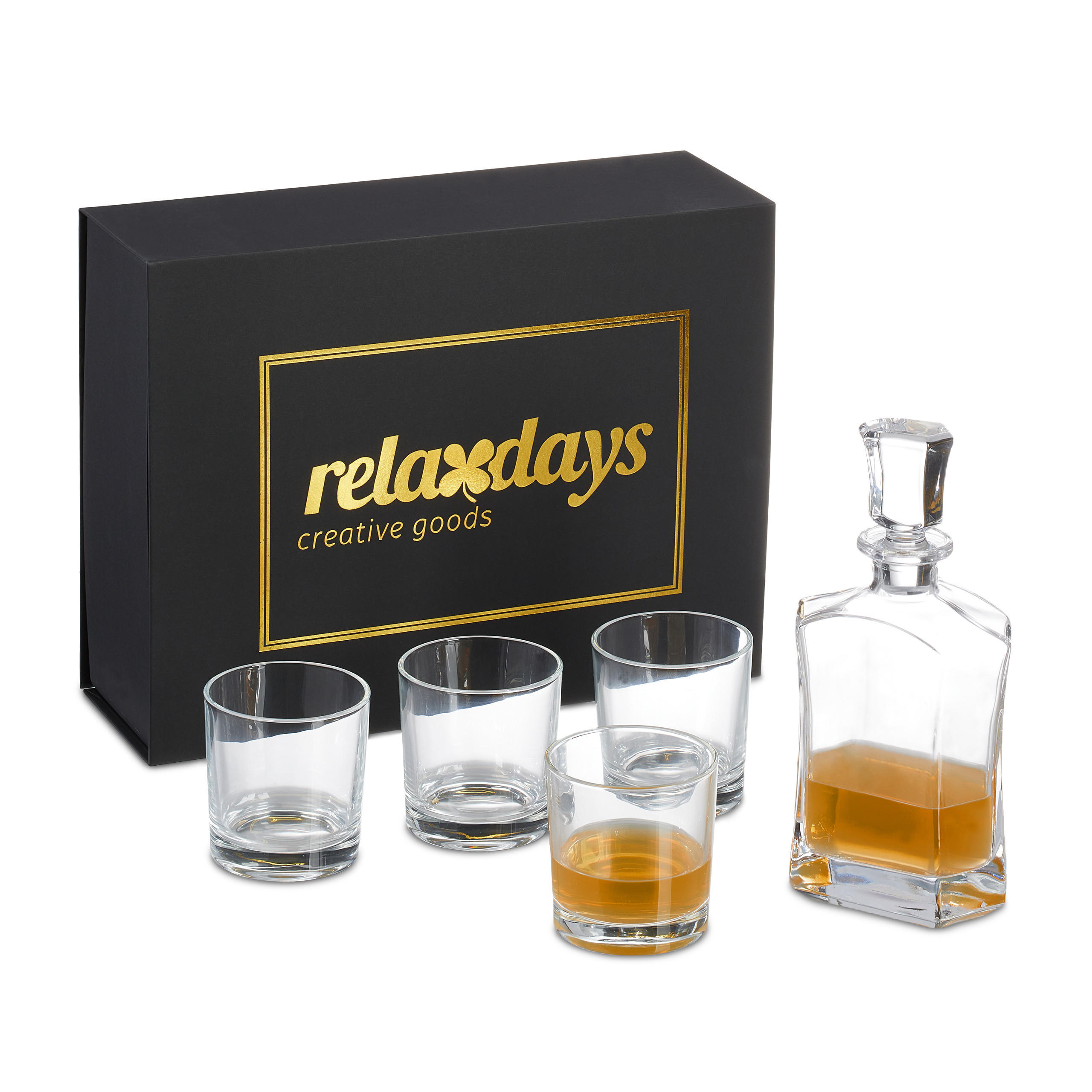 5-TLG.WHISKY-SET - Transparent, Glas (0.75L) - Relaxdays
