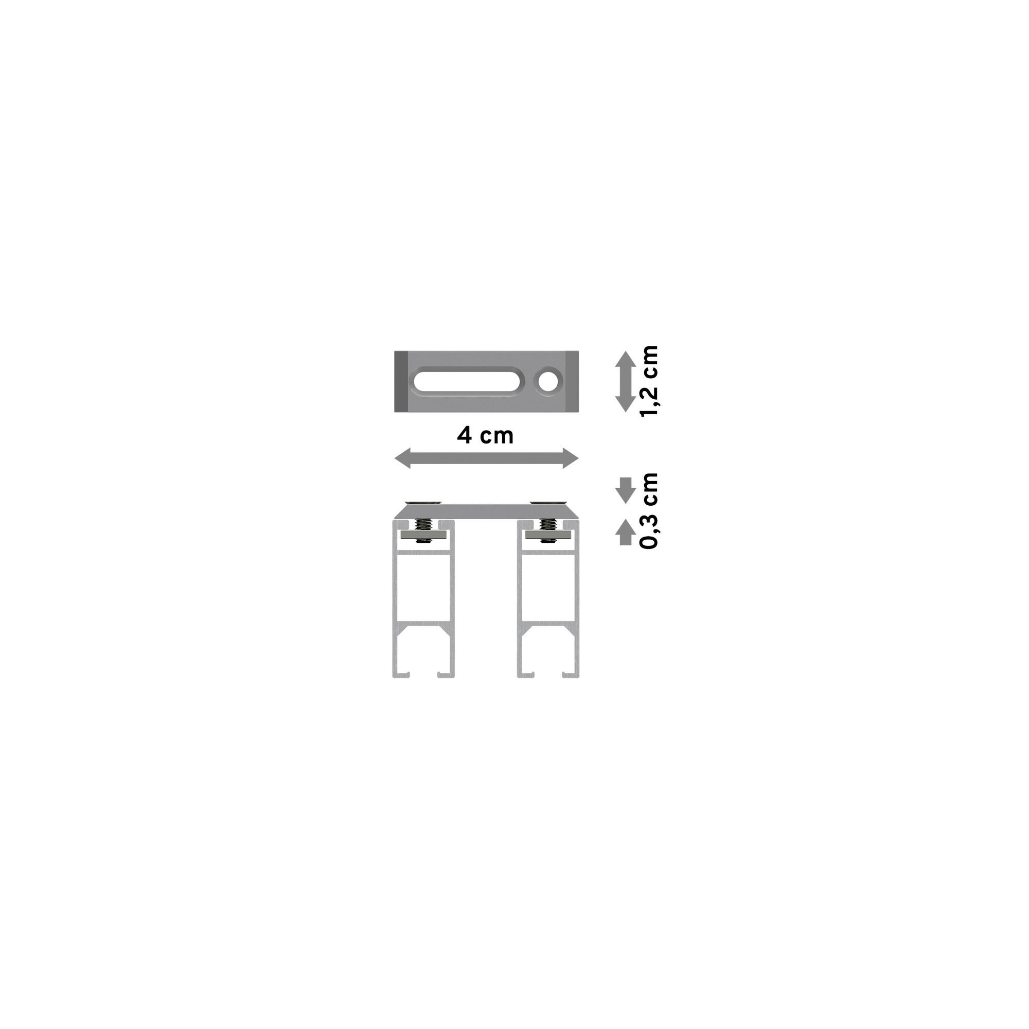 INNENLAUF-GARDINENSTANGEN-SET Smartline Paxo 100 cm, 2-läufig, 14x35 mm Schwarz - Schwarz, Metall (100cm) - INTERDECO