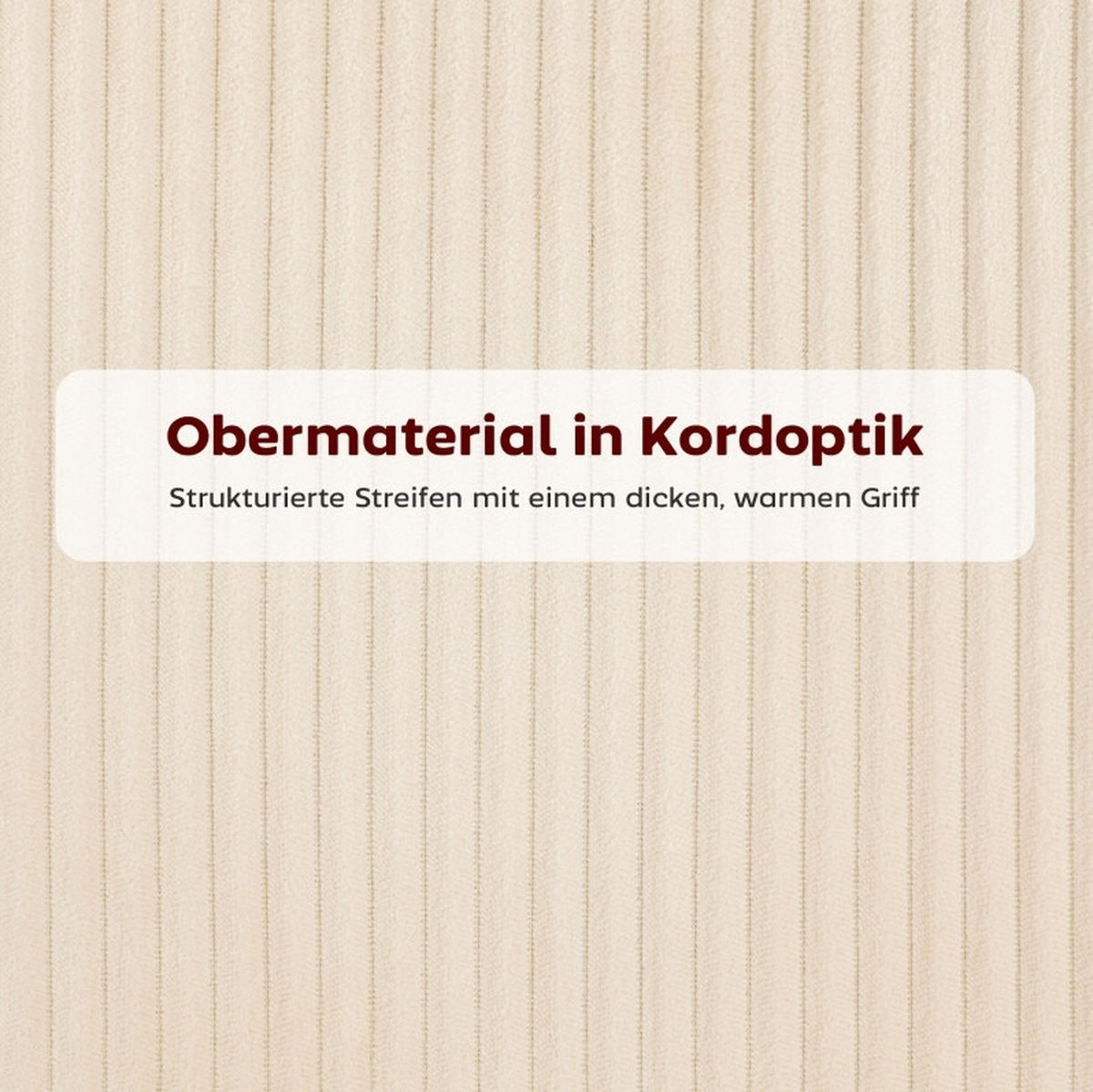 ESSZIMMERSTUHL mit Armlehnen Cord Beige Metallbeine - Beige, Metall (57/85.5/62.5cm) - Meubliv