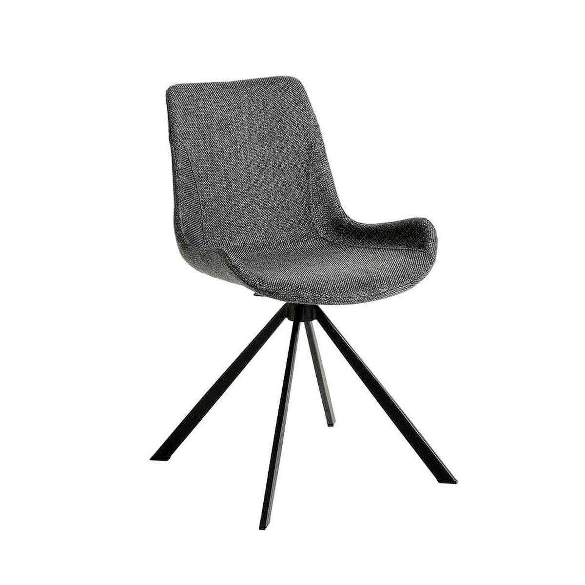 ESSZIMMERSTUHL Stoff Schwarz , Grau - Schwarz/Grau, Textil (54/82/58cm) - ANGEL CERDA