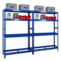 REIFENREGAL Tiger 2er-Set 180x120x40 cm bis zu 12 Reifen auf 2 Ebenen mit 2 Fachboden Blau - Blau, Metall (240/180/40cm) - PROREGAL