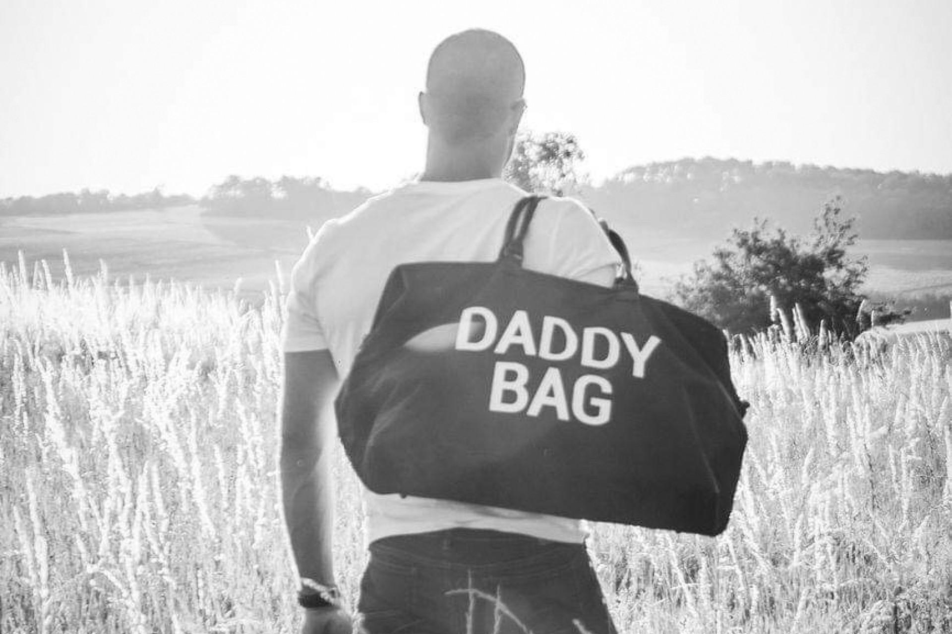 Wickeltasche schwarz mit Aufschrift Daddy Bag