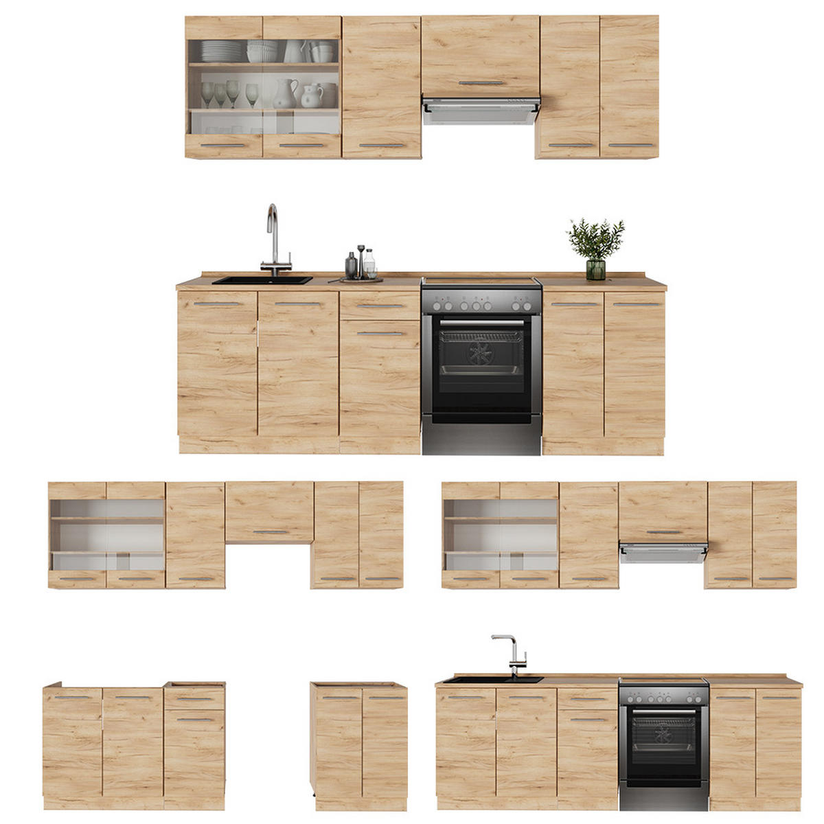 Honigeiche, Holzwerkstoff (240/81.6/60cm) - Vicco