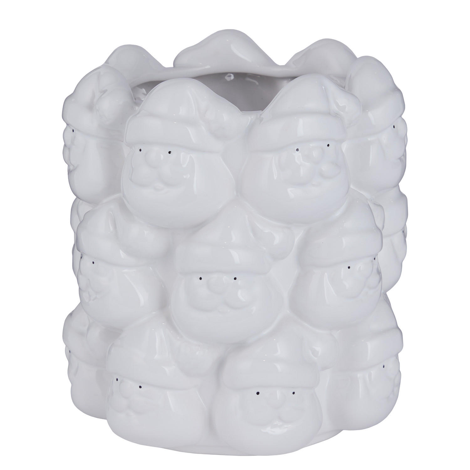 VASE Santa Köpfe - Weiß, Stein (22cm) - Butlers