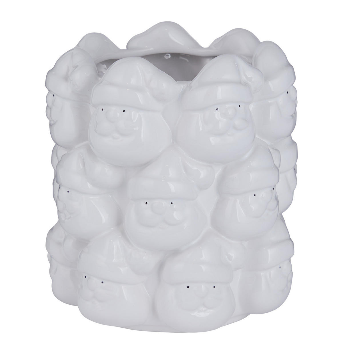 VASE Santa Köpfe - Weiß, Stein (22cm) - Butlers