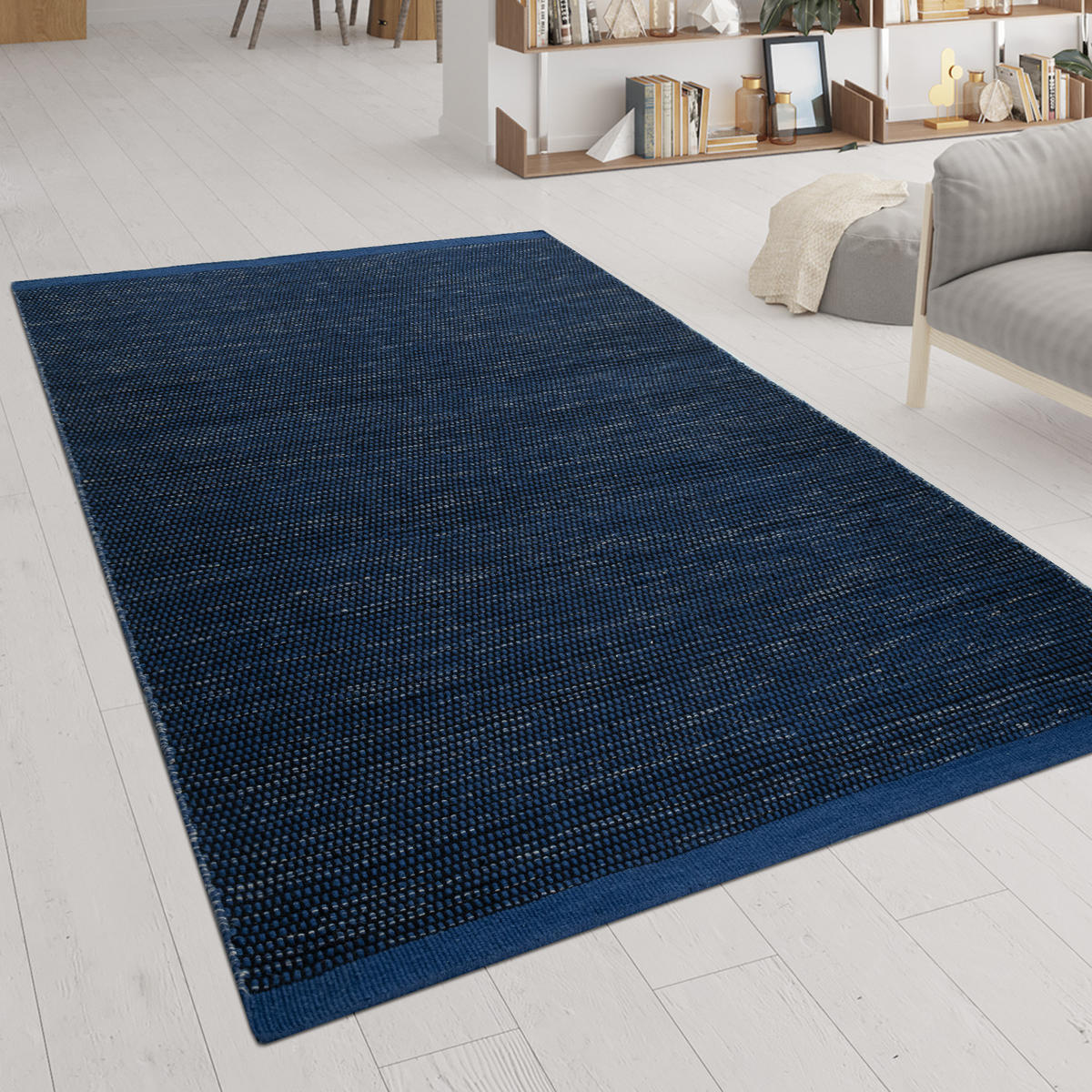 HOCHFLORTEPPICH 240/340 cm Kasko 300 - Blau, Textil (240/340cm) - Paco Home